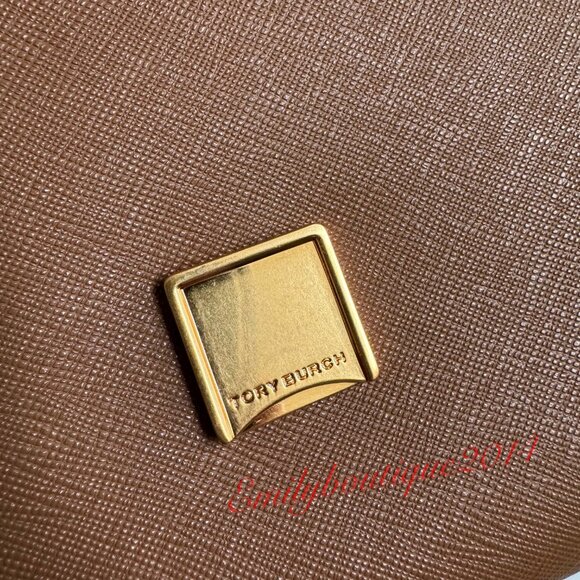 NWT Tory Burch 136093 Emerson Chain Wallet Saffiano Leather Brown Bag Messenger - Picture 11 of 11